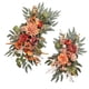 thumbnail image 2 of 2 Piezas De Flores De Seda Que Cuelgan La Corona Del Arco De La Boda Para La Boda De La Pared De La Granja Naranja, 2 of 3