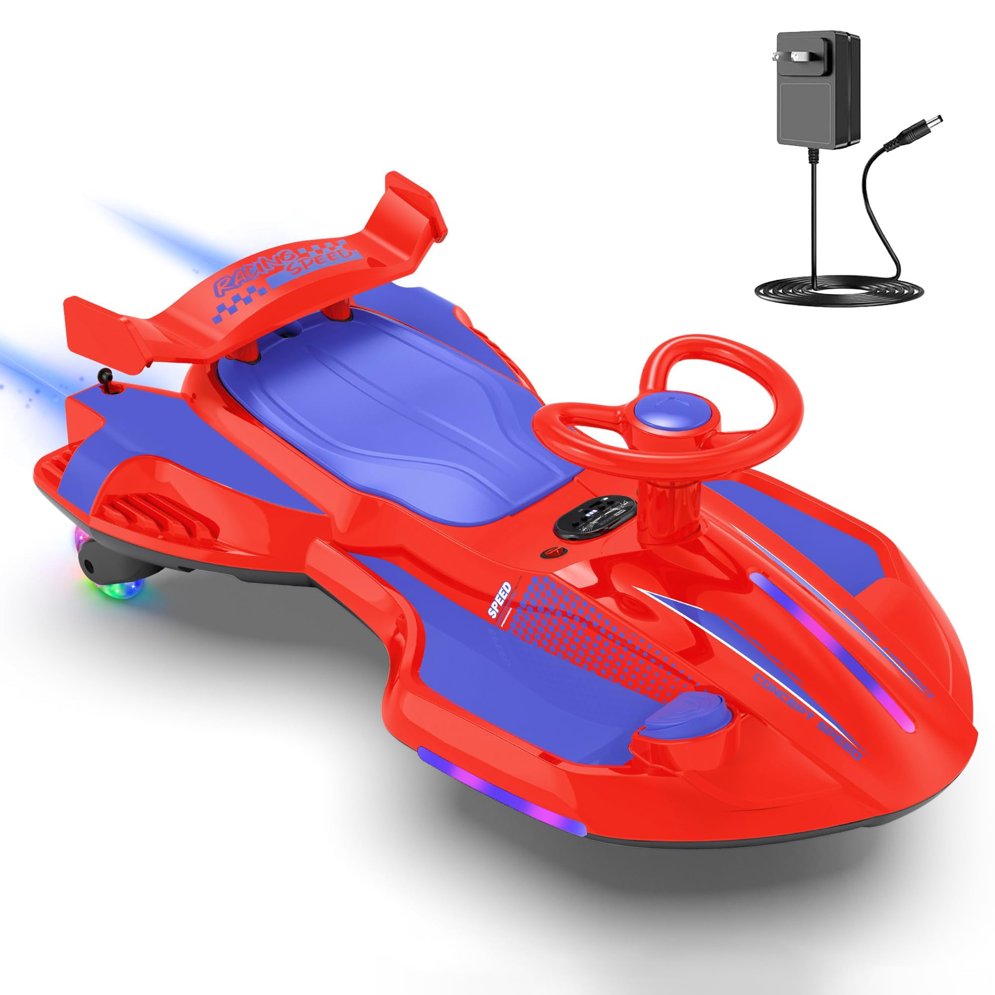 Coche Eléctrico Wiggle Canketec De 12 V Con Pedal Para Niños Mayores De 3 Años
