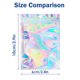 thumbnail image 3 of 100pcs Holographic Bags, Resealable Bags For Small Business With Front Window Sample Bags Candy Bags Sealable Mylar Ziplock Bags, 3 of 3