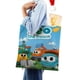 thumbnail image 4 of Leo The Truck Bolso de tela con estampado de lienzo para mujer, bolsa de compras reutilizable y estética, con cremallera interior, regalo para mujer, 35 × 40 cm., 4 of 6