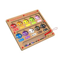 Bothyi - Tableros De Rompecabezas Magnéticos De Madera, Juguetes Matemáticos, Actividades, Laberinto Magnético De Colores Y Números