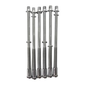 Bothyi - 6X Varillas De Tensión Tornillo Con Tuercas Para Piezas De Instrumentos Musicales De Tambor 6Mm X 100Mm
