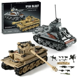 Mistbuy - Kit De Construcción Para Tanques Del Ejército De La Segunda Guerra Mundial, German Tiger Y American M4