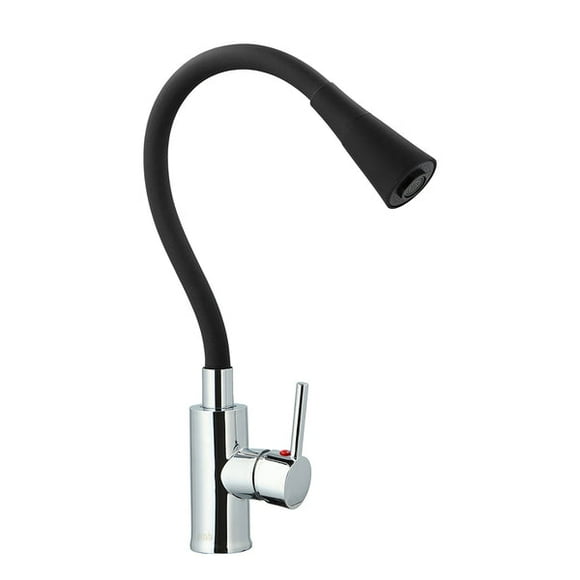 Monomando Lavaplatos Oregon Flex Duo Caño Negro