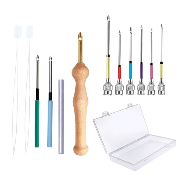 Kit De Bordado Con Aguja Perforadora De 12 Piezas Para Hacer Alfombras Para Adultos Que Hacen Punto C