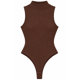 thumbnail image 2 of Body Moldeador Cuello Alto Sin Mangas Elasticado Ajustado cafe Talla Única, 2 of 3