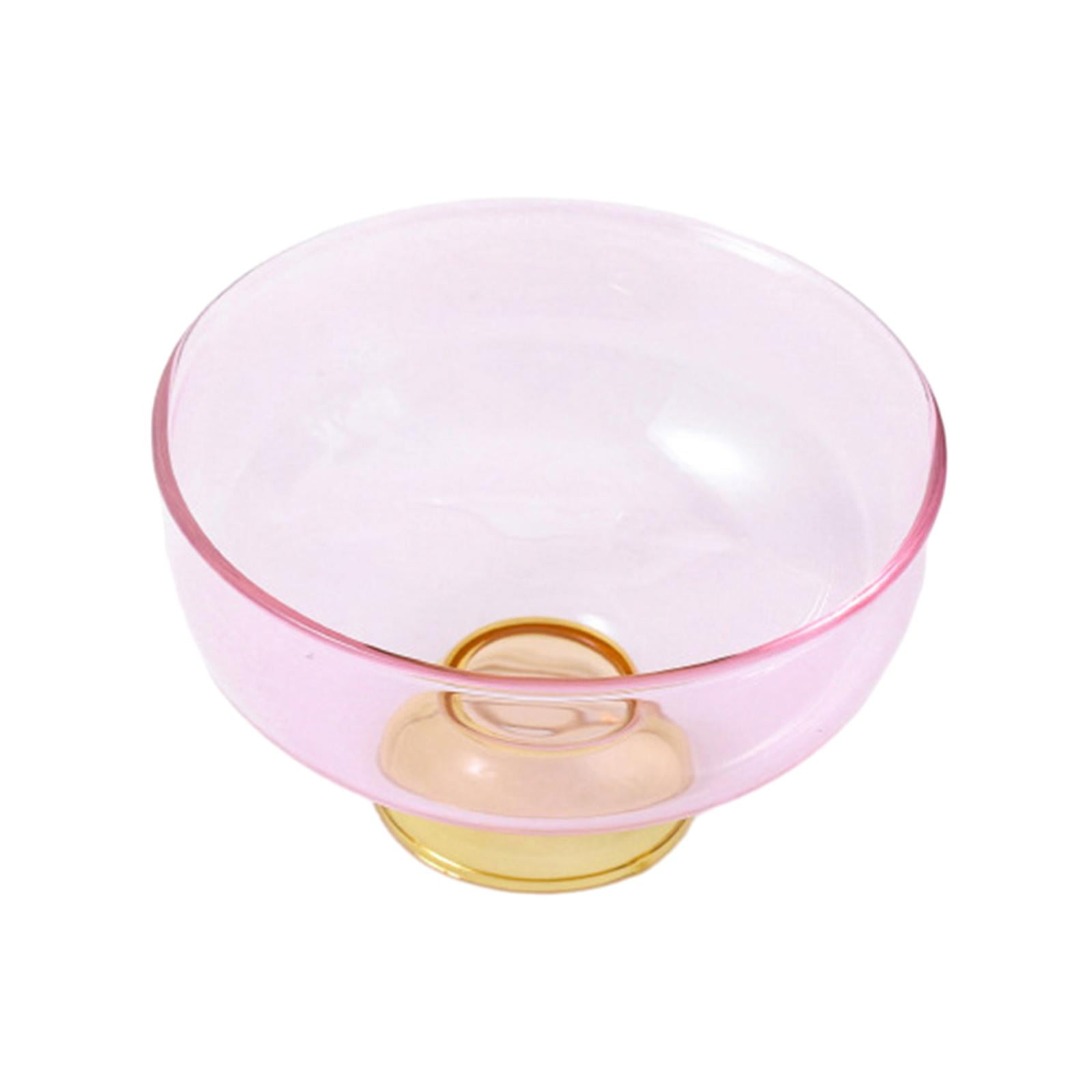 Magideal - Tazón De Postre De Vidrio, Taza De Parfait De Frutas, Tazón De Bagatela Con Patas, Tazón De Helado De Frutero Para Cumpleaños, Condimento De Postre De Rosa