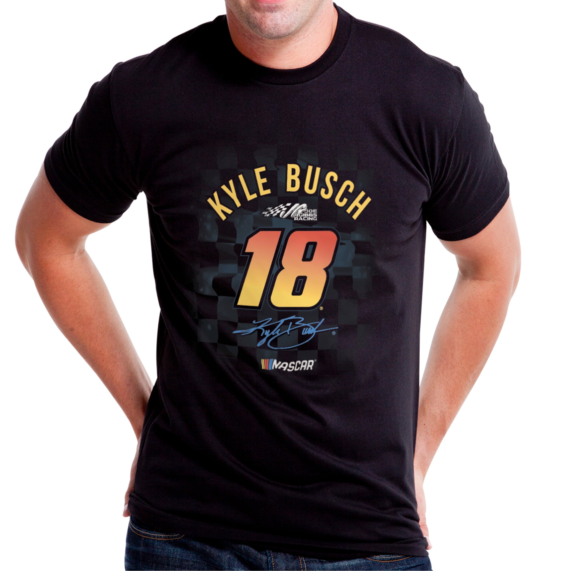 Delsol - Nascar Camiseta Clásica Para - Busch Kyle - Negro De Para - Camiseta (m)