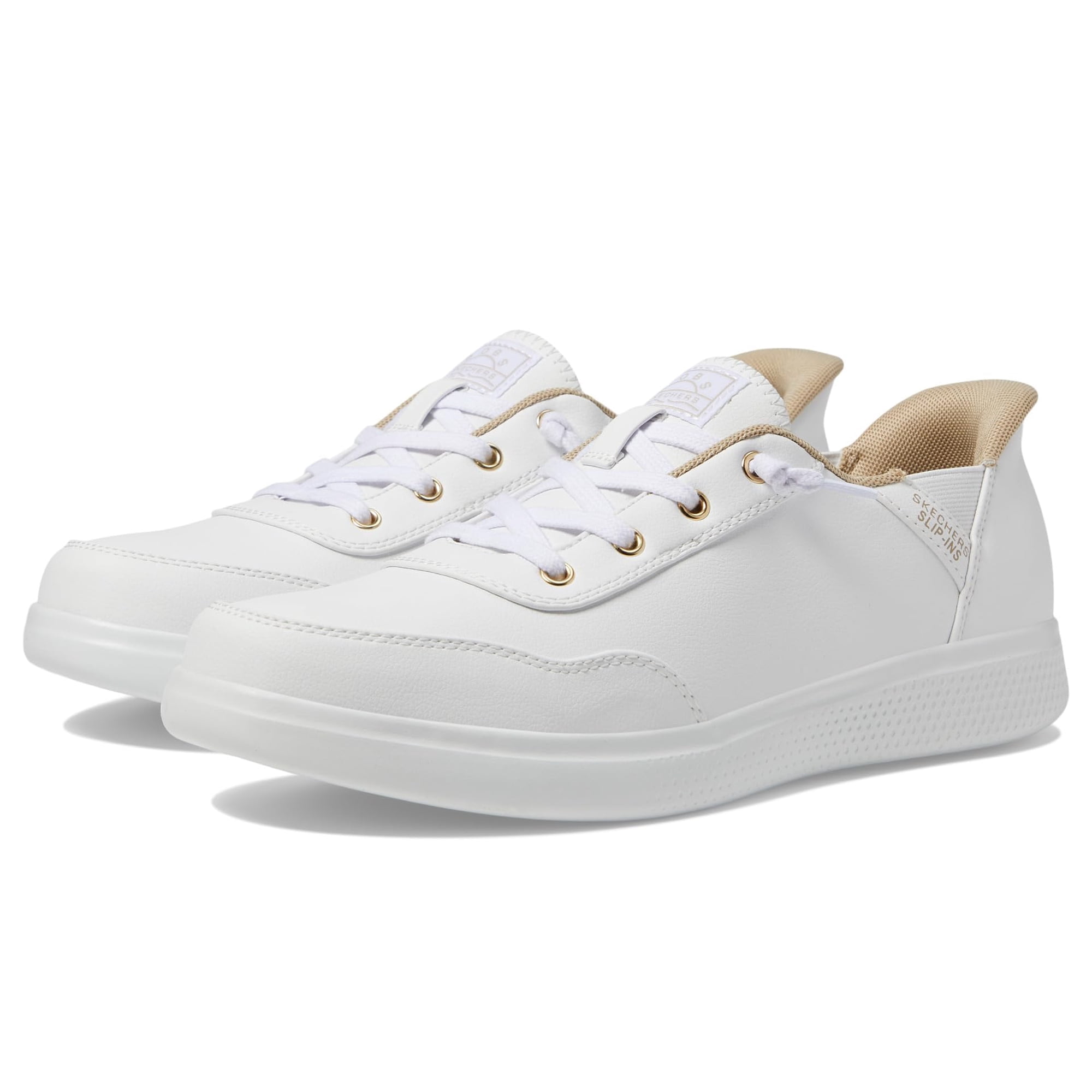Zapatillas Skechers, Manos Libres, Sin Cordones, Skip B, Lindas Mujeres Blancas