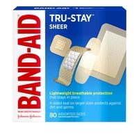 Band-Aid - Bandas Adhesivas Tru-Stay, Tiras Transparentes, 80 Unidades