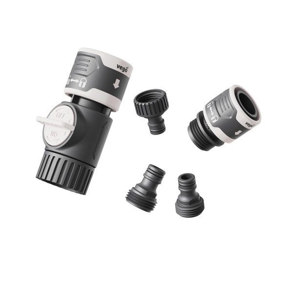 Conjunto de Conectores Rápidos Vego con Válvula de Cierre - Pack de 5