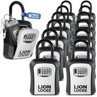 Caja Con Llave Lion Locks, Combinación De 4 Dígitos (Paquete De 12)
