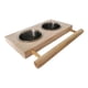 thumbnail image 3 of Plato De Alimentación Para Pájaros, Soporte De Percha De Madera Para Cacatúas, Tortolitos, Conures, 3 of 5