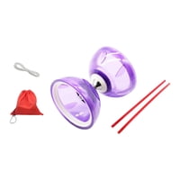 Magideal - Juego De Yoyo Chino De Juguete Diabolo, De Goma Suave, Con Triple Rodamiento, Flexible, Para Fitness, Malabarismo, Educativo, Versátil, Apto Para Principiantes, Adultos Y Niños, Púrpura