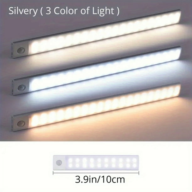 Wireless LED Motion Sensor Cabinet Light - USB Rechargeable, Ideal For Under Counter Closets, Wardrobes, Cupboards, Stairs, Corridors - Battery Operated