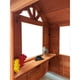 thumbnail image 3 of Wooden Kids Playhouse with 2 windows and flowerpot holder,42"Lx46"Wx55"H,Golden Red, 3 of 3