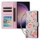 thumbnail image 1 of FOXDOCK Funda Tipo Cartera Floral para Samsung Galaxy S24 Ultra ,Funda con Tapa de Cuero PU, Protección Antigolpes con Ranuras para Tarjetas y Soporte, 1 of 5