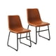 thumbnail image 1 of Pack 2 Sillas Comedor Cocina Metal Cuero Acolchadas Vintage Burgos Caramelo, 1 of 8