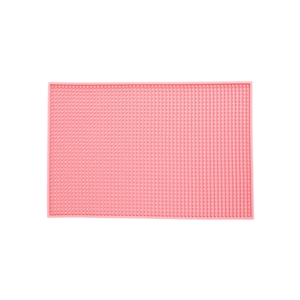 Tapete Escurridor De Trastes Tapete De Caucho Para Secado De Platos Tapete Para Fregadero De Cocina Fácil De Limpiar Resistente Al Calor De 45cm*30cm Rosa