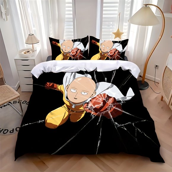 Cool Hot Anime One P-PunchS Mans Printed Pattern Suitable Suitable for Home Bedrooms Guest Rooms