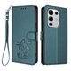 thumbnail image 1 of Funda de Gato tipo Libro para Infinix Note 50S, Verde Oscuro, 1 of 6
