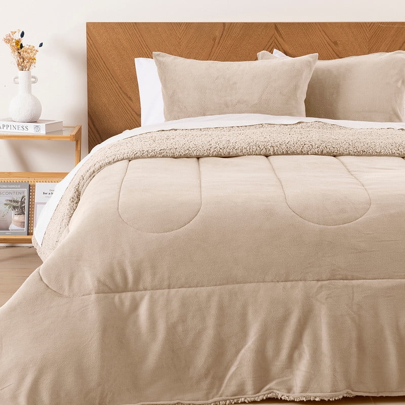 Mashini - Plumon Coral Sherpa King Beige