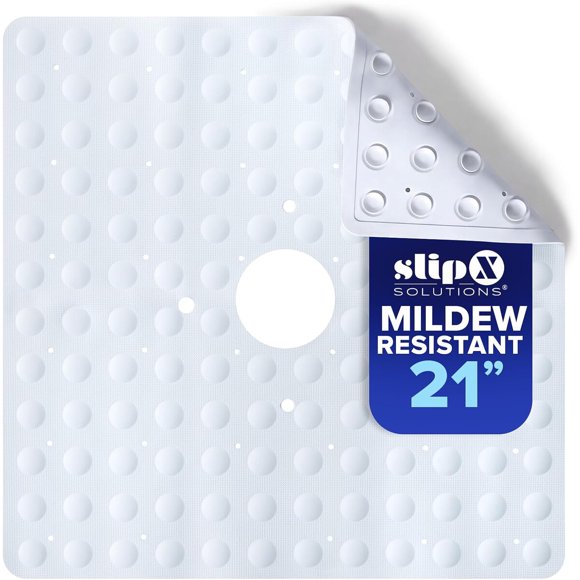 SlipX Solutions 21x21 Mildew Resistant Non Slip Shower Stall