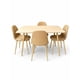 thumbnail image 1 of Juego de Comedor 4 Puestos Moderno – Mesa Color Madera con 4 Sillas Tapizadas Beige, 1 of 7