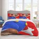 thumbnail image 1 of Super Mario Bedding Sets Cartoon Duvet Cover Lightweight 3 Piece Bet Sets for Kids Boys Girls, 1 of 5