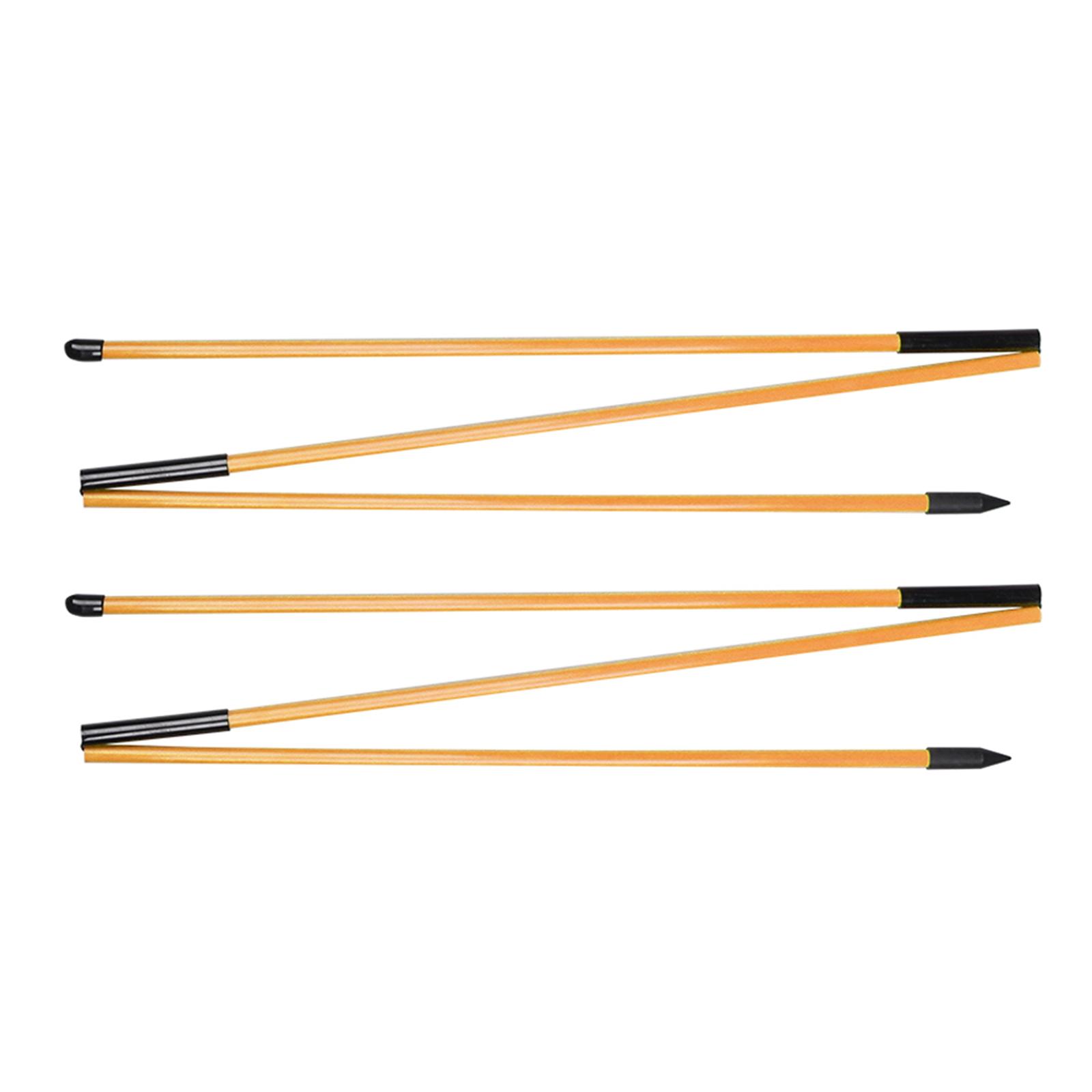 Ioensy - 2X Golf Swing Trainer Plegable 48 Pulgadas Palos De Alineación De Golf Ayuda De Entrenamiento Naranja