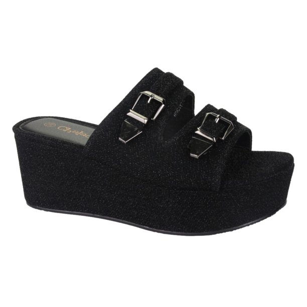 Sandalia Chalada Mujer Clona-32 Negro Plataforma