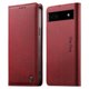 thumbnail image 1 of Funda Billetera de Cuero para [Google Pixel 6a], Bloqueo RFID, Tarjetas y Soporte Rojo, 1 of 5