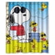 thumbnail image 1 of Cortina de ducha de Snoopy y Woodstock, juego de cortina de baño con ganchos, tamaño 60 x 72 pulgadas, 1 of 3