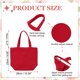 thumbnail image 2 of Bolsa de Lona con Cierre de Cremallera, Bolsa de Compras de 10.2" x 3.9" con Asas para Regalos de Cumpleaños, Rojo, 2 of 6