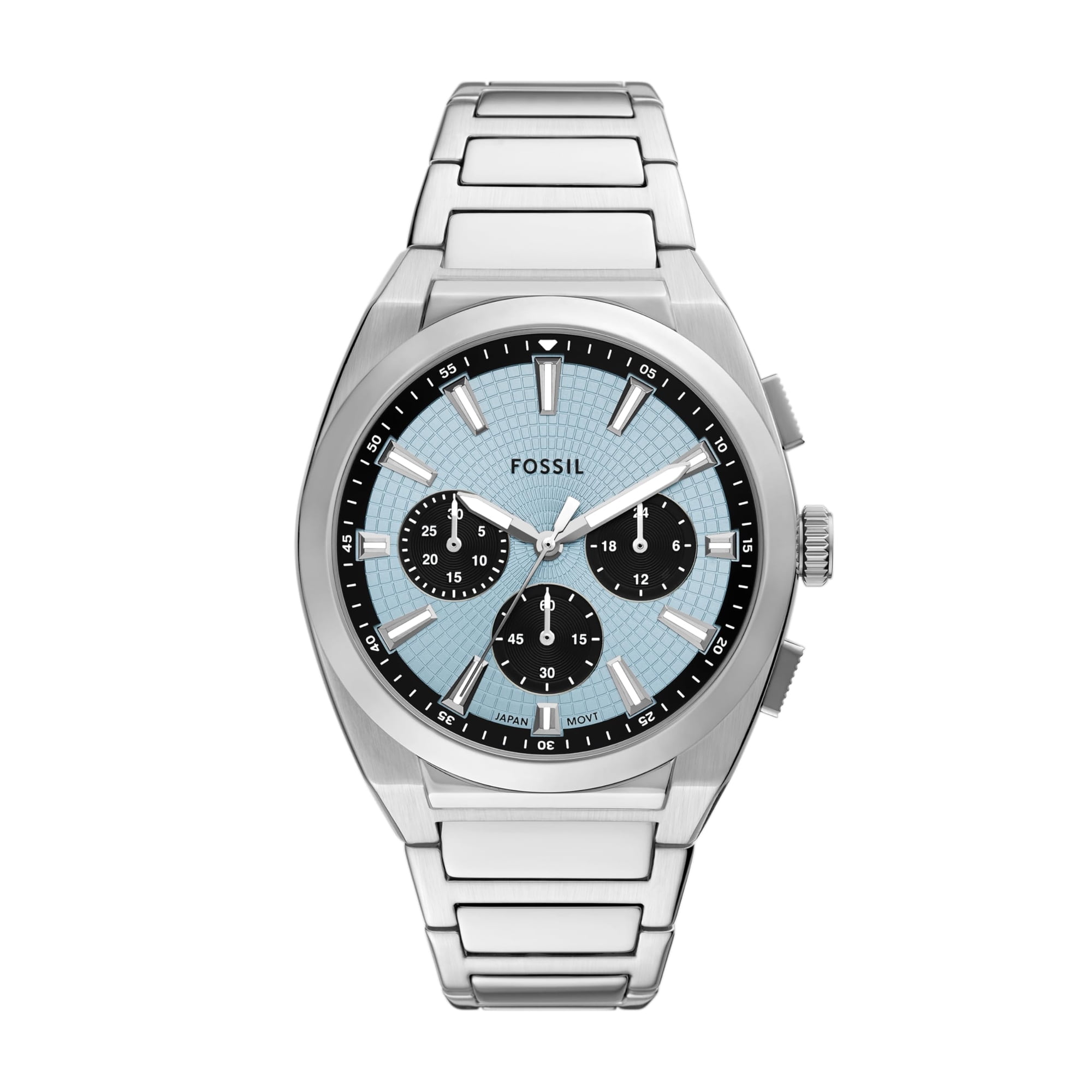 Reloj Cronógrafo Fossil Everett De Acero Inoxidable Para Hombre, 44 Mm
