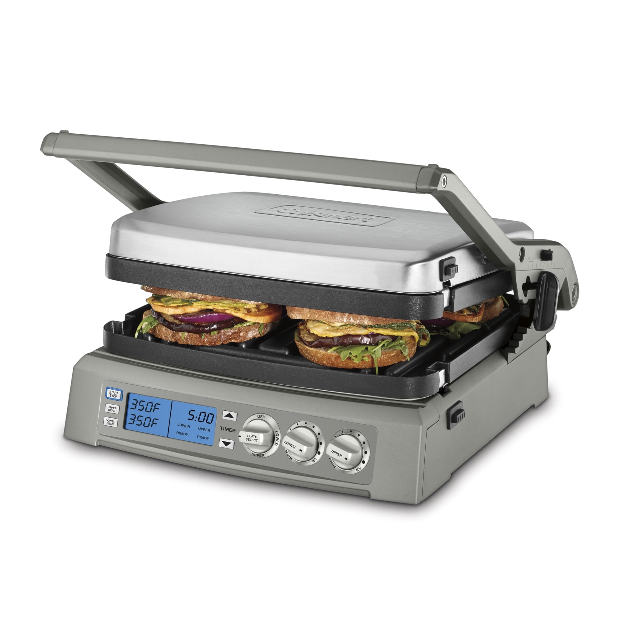 Parrilla Eléctrica Cuisinart Gr-300nas 6 En 1 De Acero Inoxidable