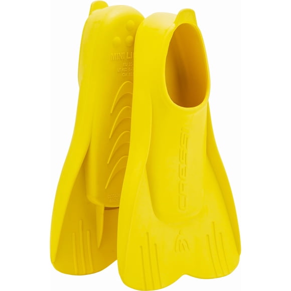 Aletas de natación Cressi Mini Light para niños, amarillas, talla 32/33