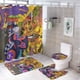 thumbnail image 1 of Mononoke Segundo capítulo Hinezumi-theme 4-Piece Shower Curtain Set with Rugs, Waterproof Bathroom Decor Set Includes Bath Mat, U-Shaped Rug, Toilet Lid Cover and Curtain with Hooks, 1 of 6