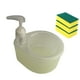 thumbnail image 2 of Dispensador De Jabón Líquido 2 En 1, 3 Esponjas Para Lavar Platos, Para Bar, Cocina, Encimera, Amarillo, 2 of 3