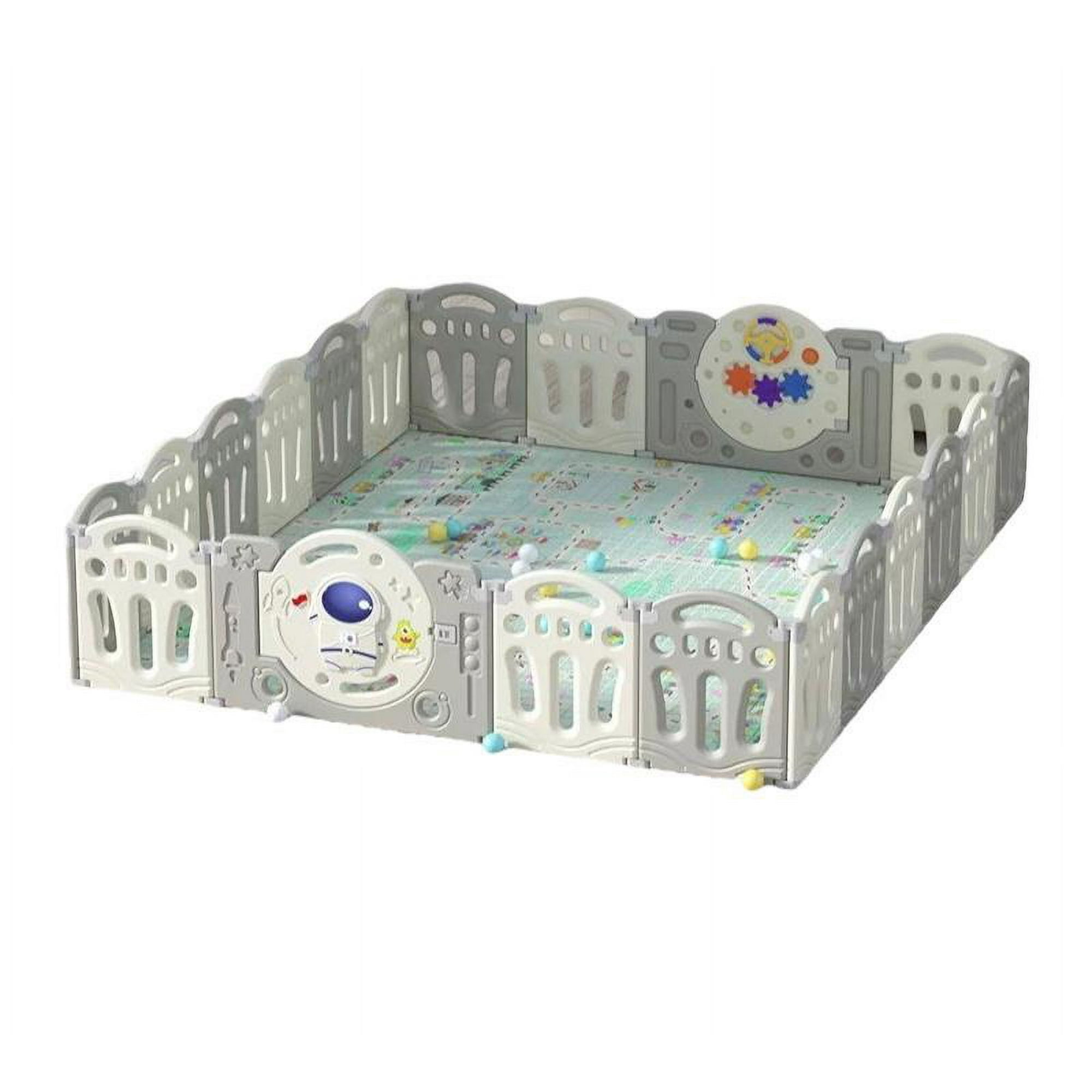 Corral Bebe Armado 199x230cm Con Accesorios Lubabycas