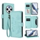 thumbnail image 1 of Funda Cartera Mariposa para [Xiaomi Redmi 14R] con Soporte y Cremallera Verde menta, 1 of 6