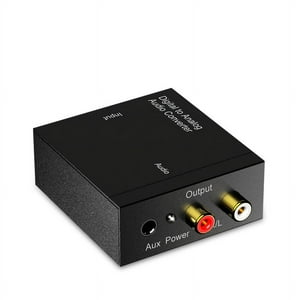 Veat00L - Conversor De Audio Digital Óptico/Coaxial A Rca Analógico Canal Izquierdo Y Derecho A Audio Digital Óptico Coaxial