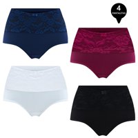 Giovacchino - Pack De 4 Calzon Tiro Alto Algodón Con Encaje