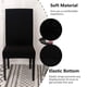 thumbnail image 2 of Juego de 2 fundas elásticas para silla de comedor, universales, extraíbles y lavables, ideales para decoración de hogar, hotel, restaurante, boda (negro, 2 piezas), 2 of 5