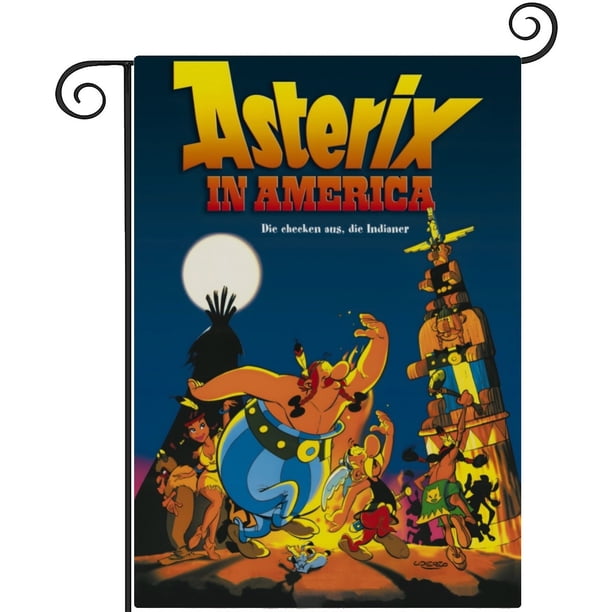 Astérix y Obélix: La Gran Pelea-bandera de jardín temática. Regalo perfecto para fans, amigos y familiares, ideal para actividades al aire libre y decoración de fiestas.28CM*45CM