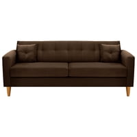 Bodevir - Sofa New Retro 3Cg Felpa 04 Chocolate