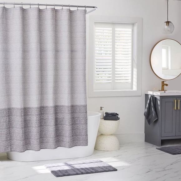 Cortina de Baño Better Homes and Gardens Gris Bouclé 183x183 cm