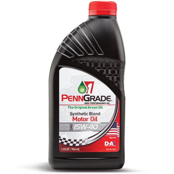 PENN GRADE 1 Aceite Sintético de Mezcla de Alto Rendimiento SAE 15W-40 (1 cuarto)