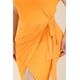 thumbnail image 3 of Vestido Midi De Talla Grande Con Lazo Lateral Y Parte Delantera Cruzada De Color Liso, 3 of 5