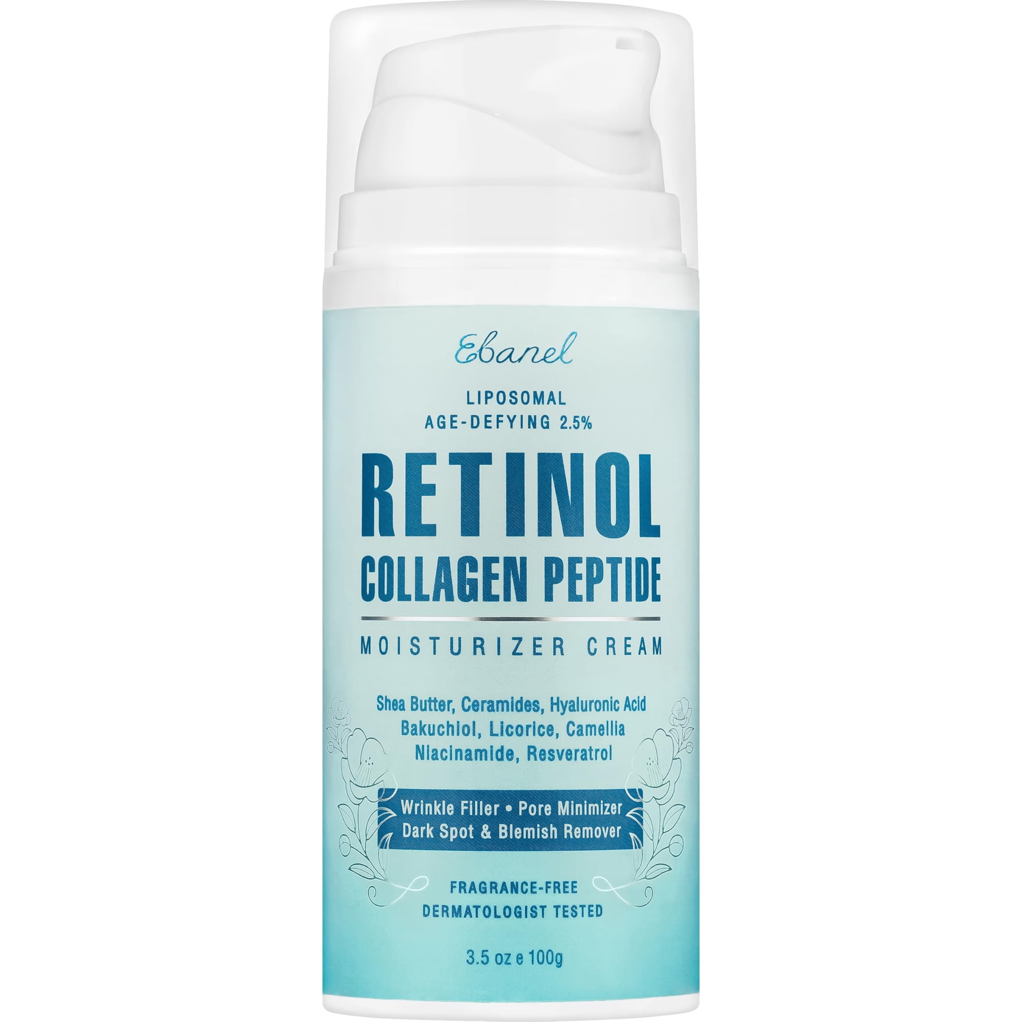 Crema Hidratante De Retinol Ebanel Para Rostro Con Colágeno 50 Ml